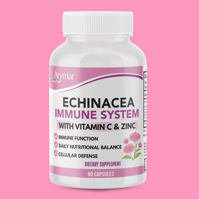 Arymar Echinacea with Vitamin C and Zinc   Daily Wellness, 60 capsules
