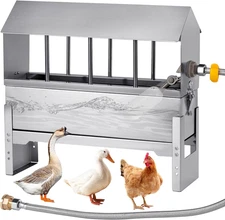 Automatic Chicken Waterer, Metal Chicken Waterer Dispenser Poultry Waterer No Wa