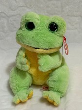 TY BEANIE BABY BEANIE BELLIES SNAPPER THE FROG 6" PLUSH TOY NWT FREE SHIPPING