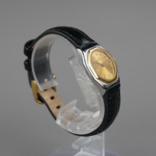 BAUME&MERCIER Riviera Date Women's Watch 22mm Gold New Battery New Leather Band 10