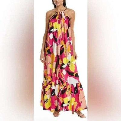Ted Baker Ikella Strappy Linen Maxi Dress Pleated Pink Large Bloomcore Resort | eBay Ted Baker Ikella Strappy Linen Maxi Dress Pleated Pink Large Bloomcore Resort | eBay