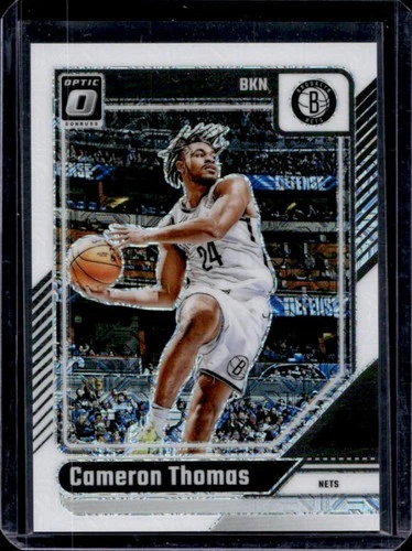 2024-25 Panini Donruss Optic Cameron Thomas Choice White Prizm #/48 Nets