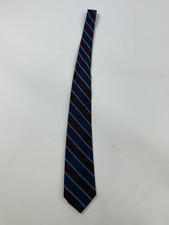 Brooks Brothers Makers Tie Mens One Size Blue Burgundy Silk Striped Made In USA