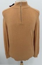  1385 Loro Piana Luxury Half Zip Sweater Beige Size 54 Made in Italy NWT