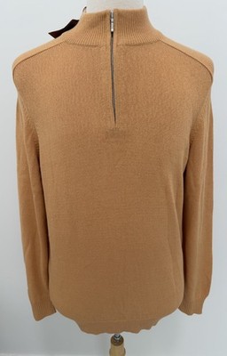 $1385 Loro Piana Luxury Half Zip Sweater Beige Size 54 Made in Italy  NWT