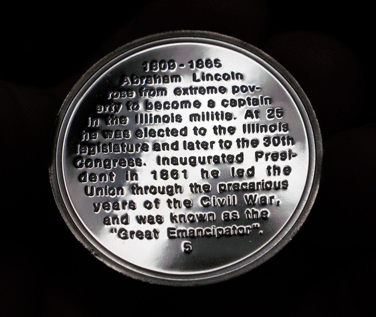 1976 Abraham Lincoln 12 Great Americans Letcher Mint Silver art