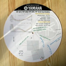 Yamaha YP-D7/YP-D8/YP-D9/YP-D10 Custom Designed Tonearm Alignment Protractor