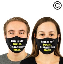 THIS IS DISTANCING couples matching face masks -face mask  2 pcs  couple match