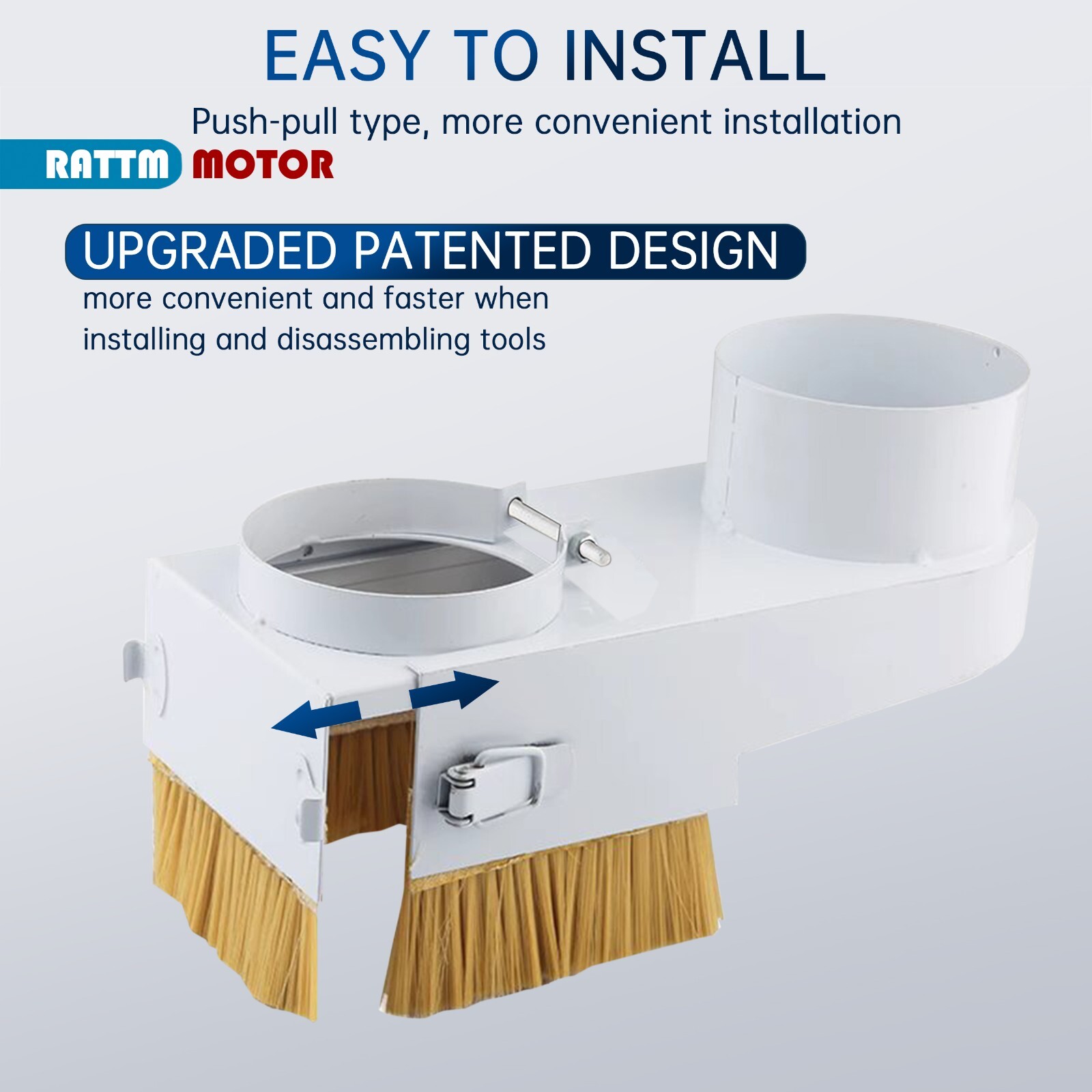 US SHIP】100mm CNC Spindle Motor Double Door Brush Dust Shoe Cover Cleaner