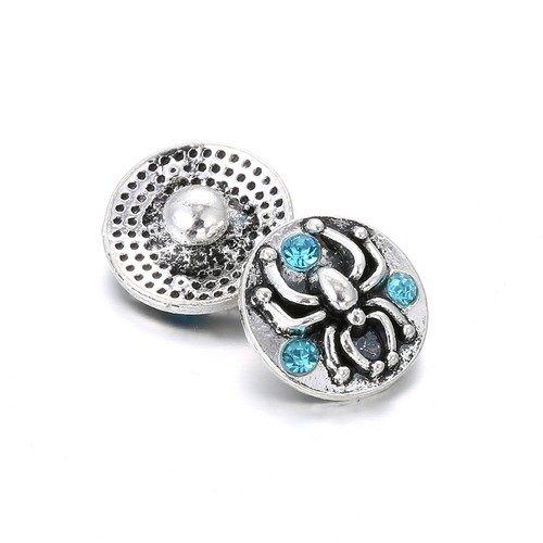 12mm 10pcs Mixed Spider Shaped Chunk Charm Snap Button Fit Drill Snap Jewelry - Picture 9 of 9