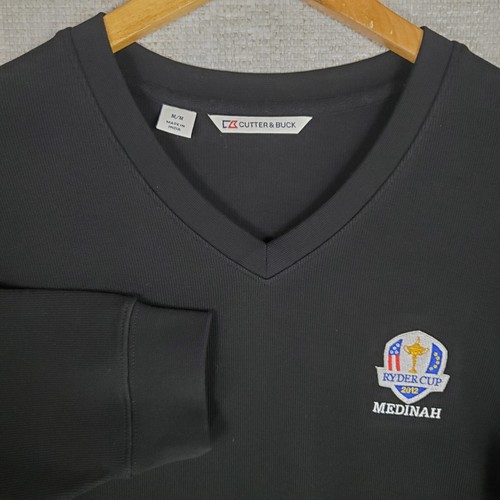 CUTTER BUCK x MEDINAH RYDER CUP Size Medium Mens Supima Cotton Sweatshirt V Neck - Picture 3 of 10