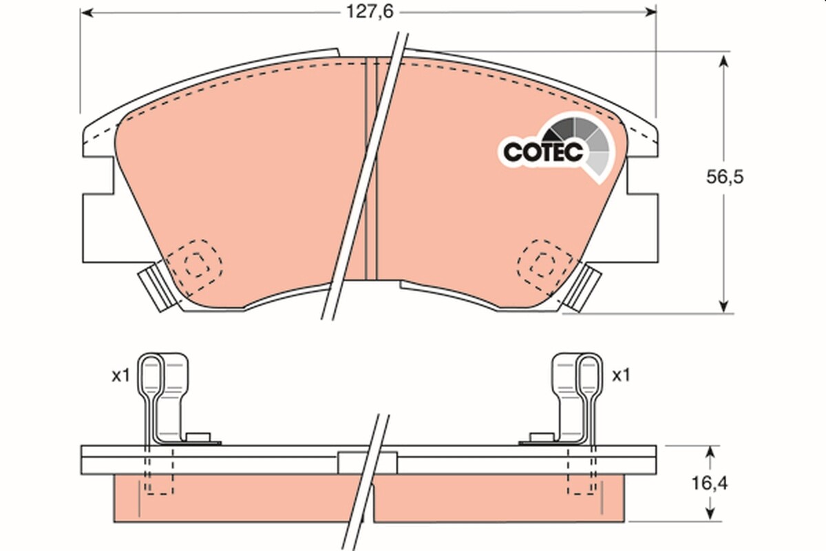 GDB729 TRW Brake Pad Set, disc brake for MITSUBISHI,SOUEAST
