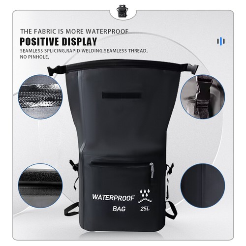 25L Waterproof Dry Bag Backpack Rucksack Storage Pack Sack Swimming Rafting - Foto 10 di 18