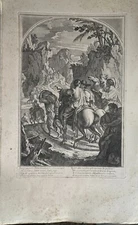 ENGRAVING 06 LIFE OF SAINT BRUNO EUSTACHE LE SUEUR GRAVE BY FRANCOIS CHAVUEAU 1660