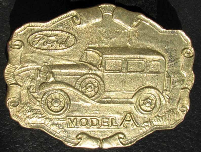 TIFFANY STUDIOS FORD MODEL A  ADVERTISING BELT BUCKLE BLANK VERY RARE #AA848