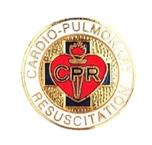 Cardio-Pulmonary Resuscitation Lapel Pin Gold Plate Medical Emblem CPR 1080 New  - Picture 1 of 4