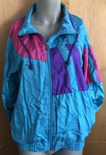 Vintage LAVON By Cheerful Corp. Colorblock Jacket 100 Nylon Women s Size Large
