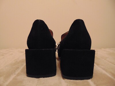 Tory Burch Tess Suede Block Heel Loafer Pumps Women display picture 3