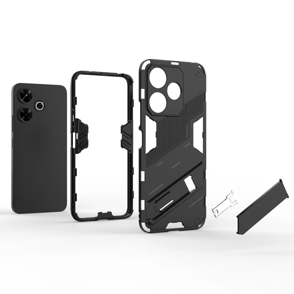 Shockproof Phone Case With Kickstand For Xiaomi Redmi Note 13R K70 Pro Poco X6 - Image 4 of 4