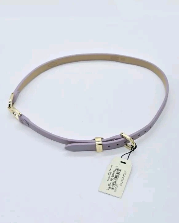 Сиреневая кожа колье ожерелье из нержавеющей стали золотой тон надпись ископаемого 16» фиолетовый - Изображение 4 из 4