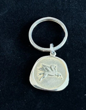 Vintage Chevron Pegasus Embossed 1.25'' Keychain Automobile Gasoline Advertising