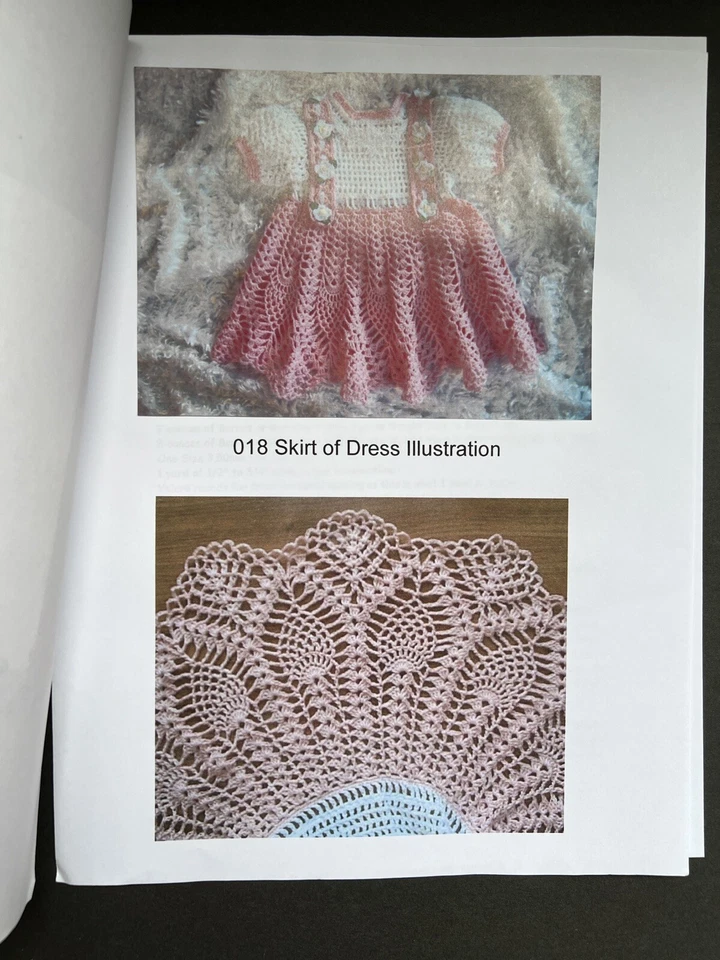 Vestido bebé Rebecca Leigh DISEÑO ORIGINAL CROCHET 018 delicado encaje tapete melocotones Foto 2 de 3