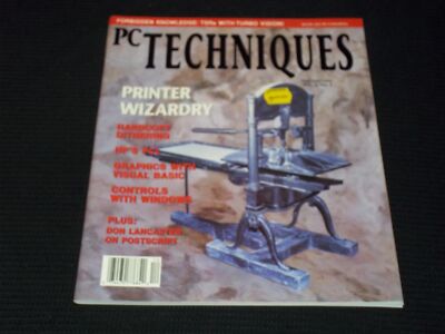1992 DECEMBER PC TECHNIQUES MAGAZINE - PRINTER WIZARDRY FRONT COVER - H 2584