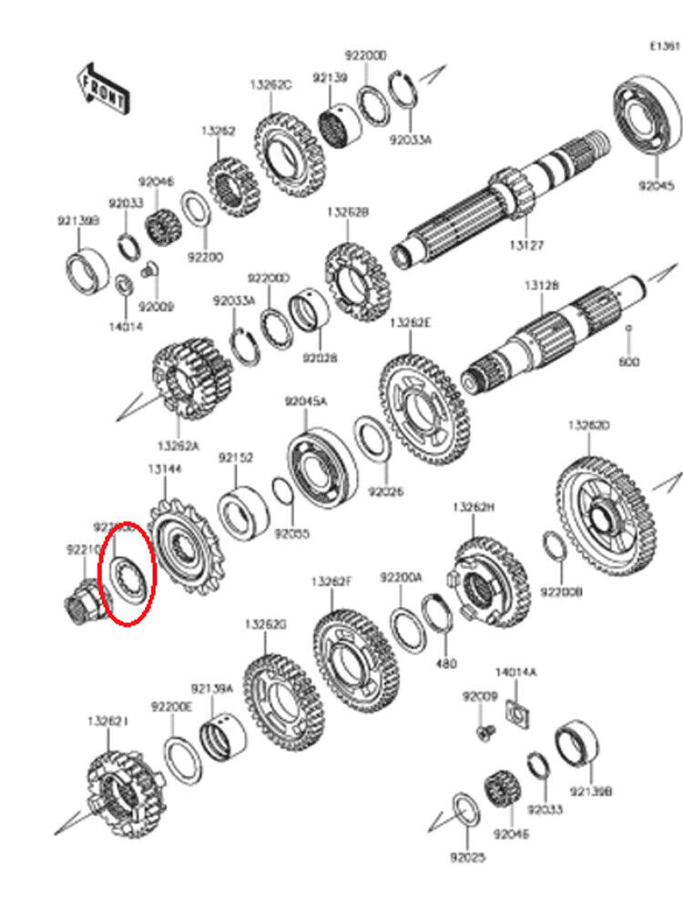 Front sprocket lock washer For Kawasaki ZX1000 14 ZXR750 89-95 ZZ