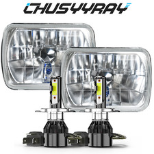 Pair 5x7 7x6 Led Headlights Hilo Drl For Ford Aerostar 1986 1987 1988-1991