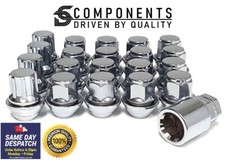 Silver Ford Alloy wheel nuts fit Kuga Mondeo C-Max M12 x 1.5 19mm Lug & Lockers