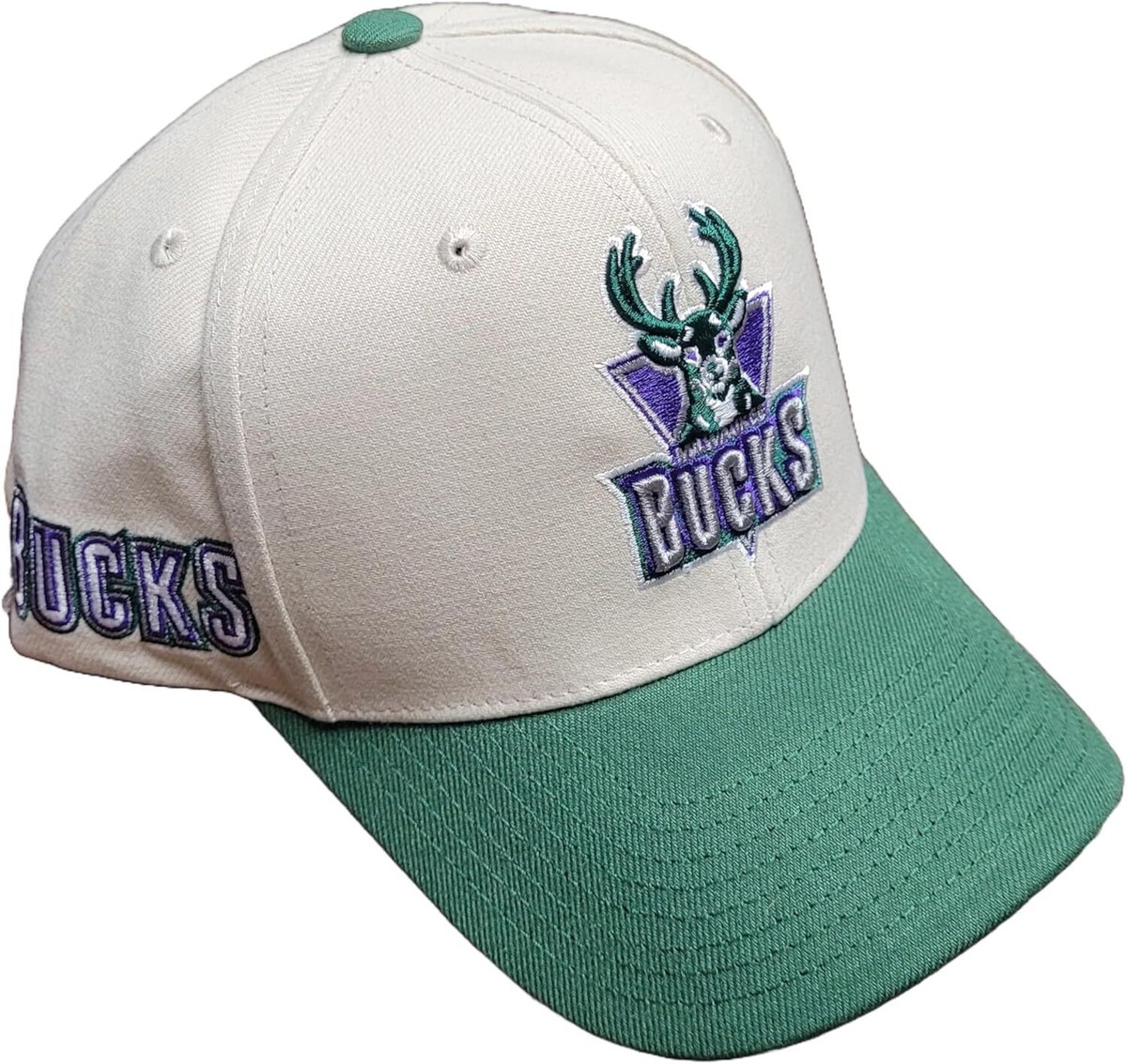 Mitchell Ness Milwaukee Bucks NBA Game On Pro Precurved Snapback Hat Cap 