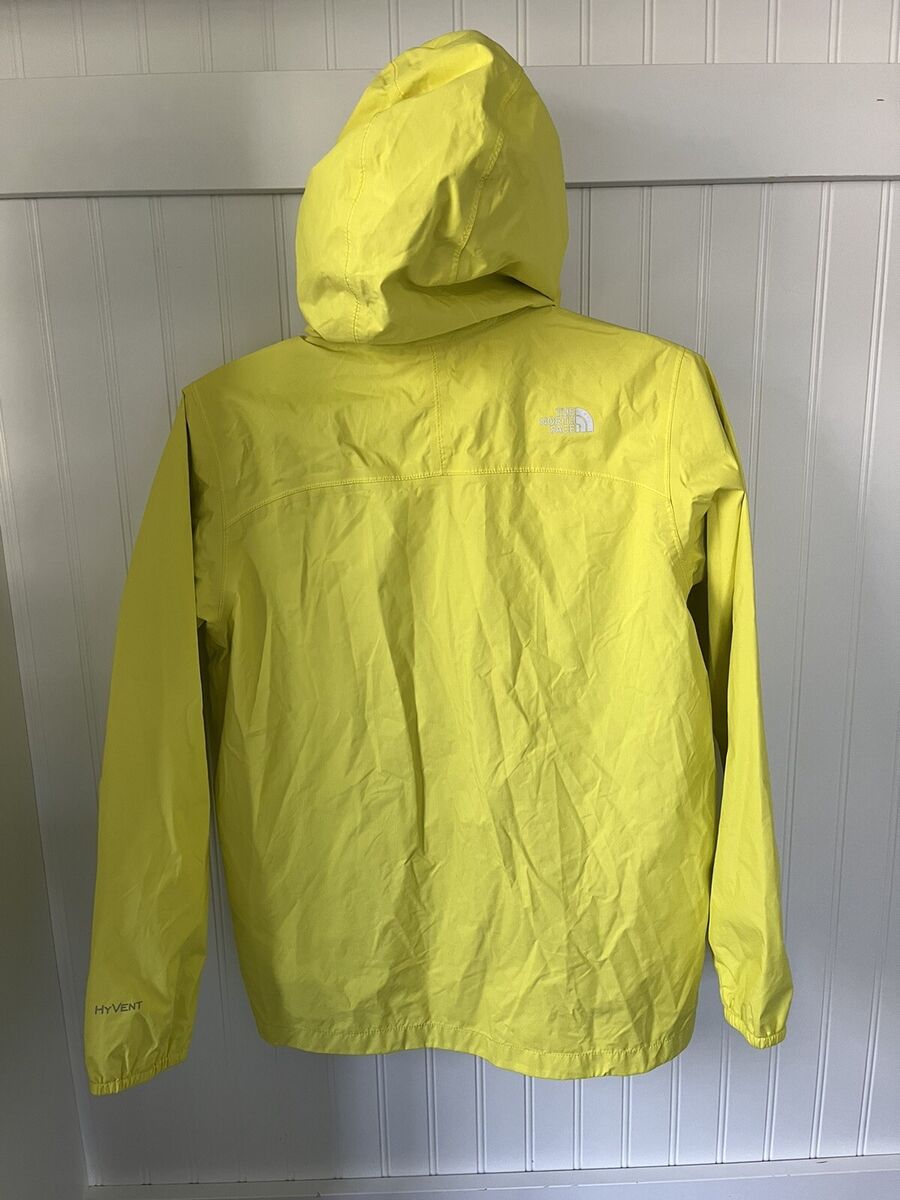 North Face Yellow Nylon Polyester Lined Zip Hooded Rain North Face Yellow Nylon Polyester Lined Zip Hooded Rain