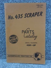 OEM Factory CAT Caterpillar no. 435 Scraper 45D Parts Catalog Book Manual