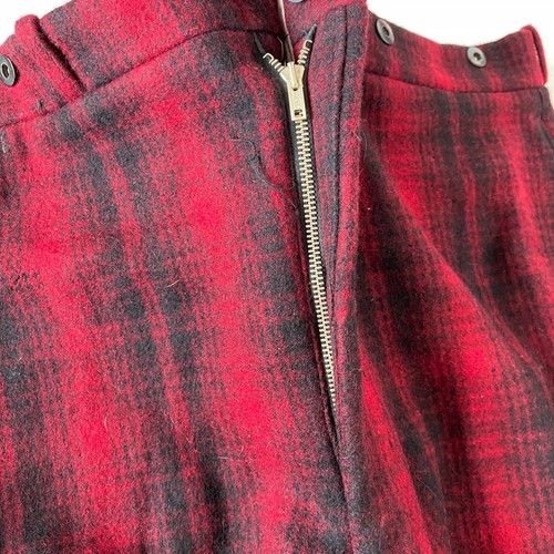 Vtg 1930s Woolrich Oxblood Mackinaw Plaid Hunting Pants Breeches Size 38 Waist - Picture 14 of 17