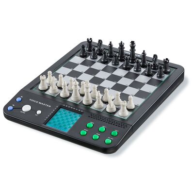 Electronic Magnetic Chess and Checkers Set 10'', 8-in-1 Board Games