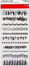 Christmas Borders Clear Acrylic Stamp Set by Recollections 529288 NEW!