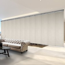 Panel Track Sliding Vertical Blinds 130-260"W (8-12 Panels) - Ivory
