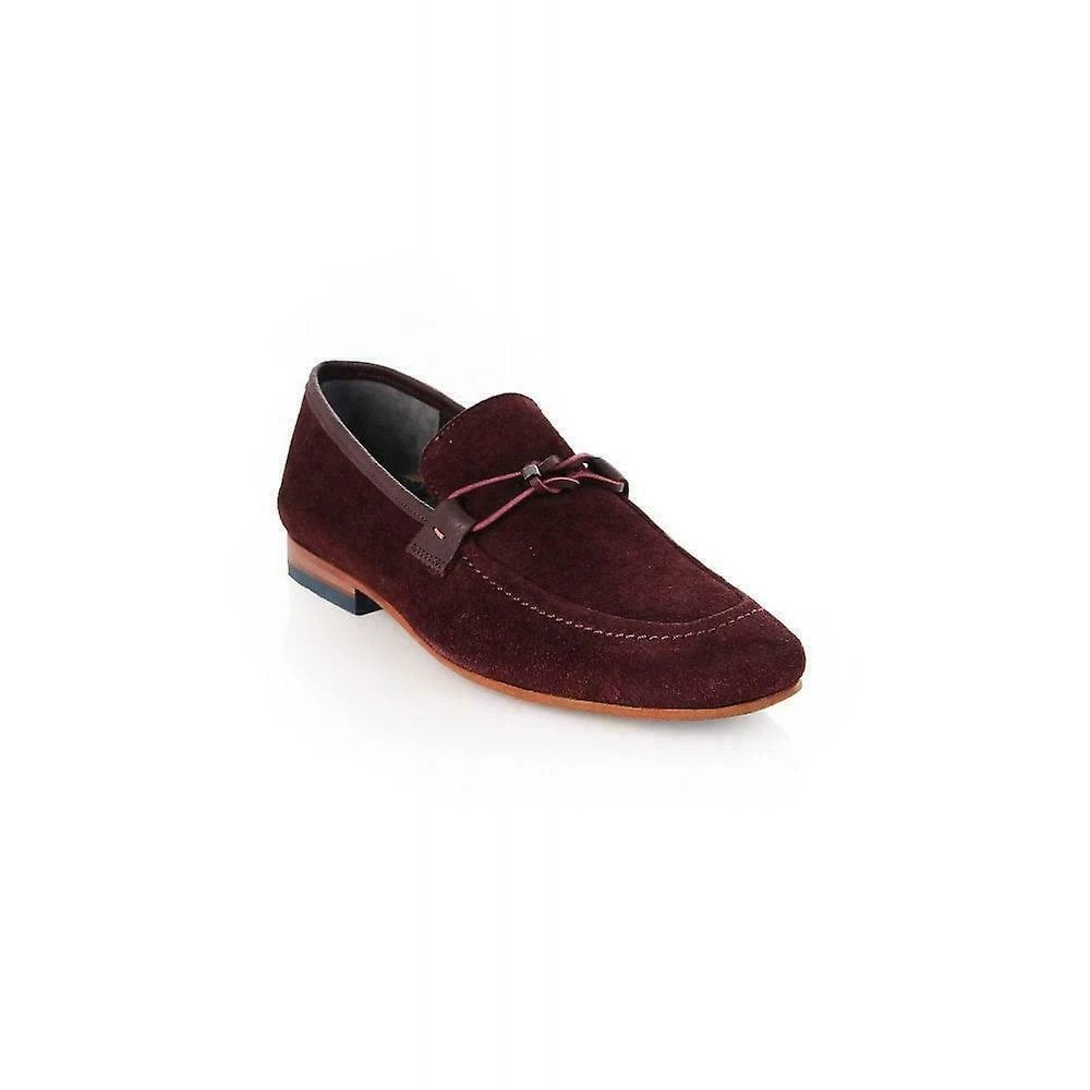 TED BAKER SIBLAC 9 18339 LOAFERS DARK RED SUEDE UPPER SIZE 10 UK NEW