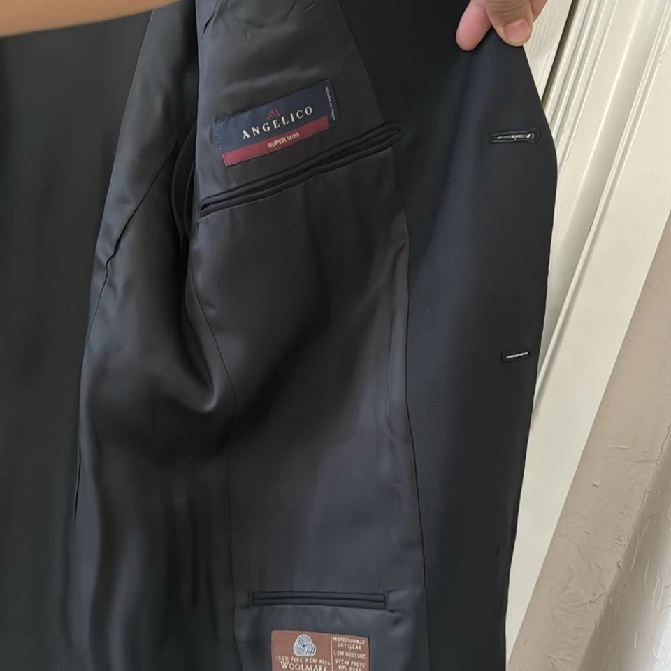 NWT Men’s Tasso Elba Angelico Suit blazer -size 38R Black GRUNGE - Image 4 of 4