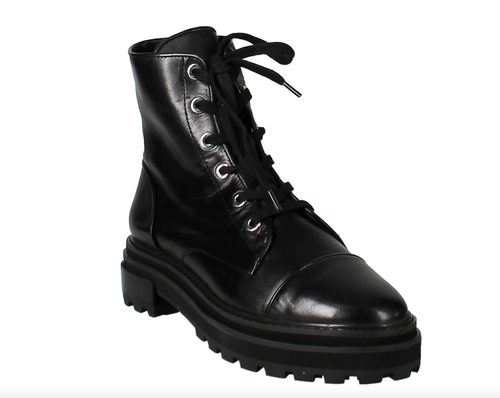maylova leather combat bootie