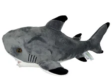Black Tip Shark Open Mouth Destination Nation Aurora Plush Stuffed Animal Toy