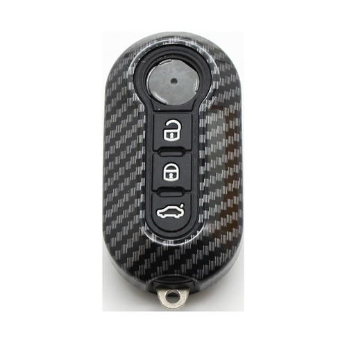 Fiat & Abarth 500 500L Carbon Key Cover New - Picture 5 of 11