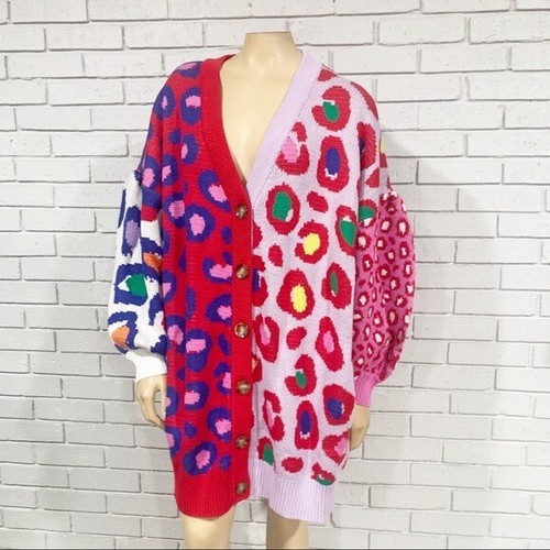 Farm Rio Women's Leopard Pop Cardigan 
