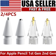 2/4Pcs New Tips Replacement for Apple Pencil 1st Gen 2nd Gen Pen iPad Pro US