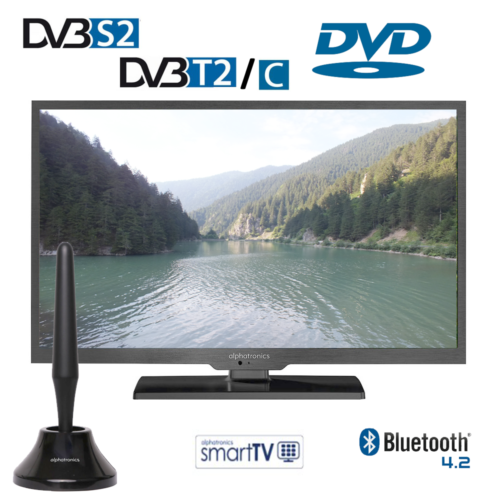 Alphatronics SL-22 DSBI+ Smart LED TV con 55 cm, sintonizador triple, reproductor de DVD 12/230V - Imagen 1 de 6