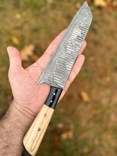 Chef Knife Japanese Damascus Steel Bunks Knife Stabilized Wood Full Tang