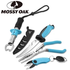 Mossy Oak 4PIECE Fishing Tool Kit Fishing Plier Fillet Knife Gripper Pistol Grip