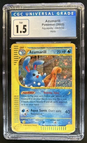 2003 Pokemon Aquapolis Azumarill Holo #H4/H32 CGC 1.5