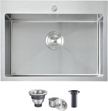 VCCUCINE 22x18 Inch Drop in Kitchen Sink,16 Gauge Topmount RV Small Kitchen Bar