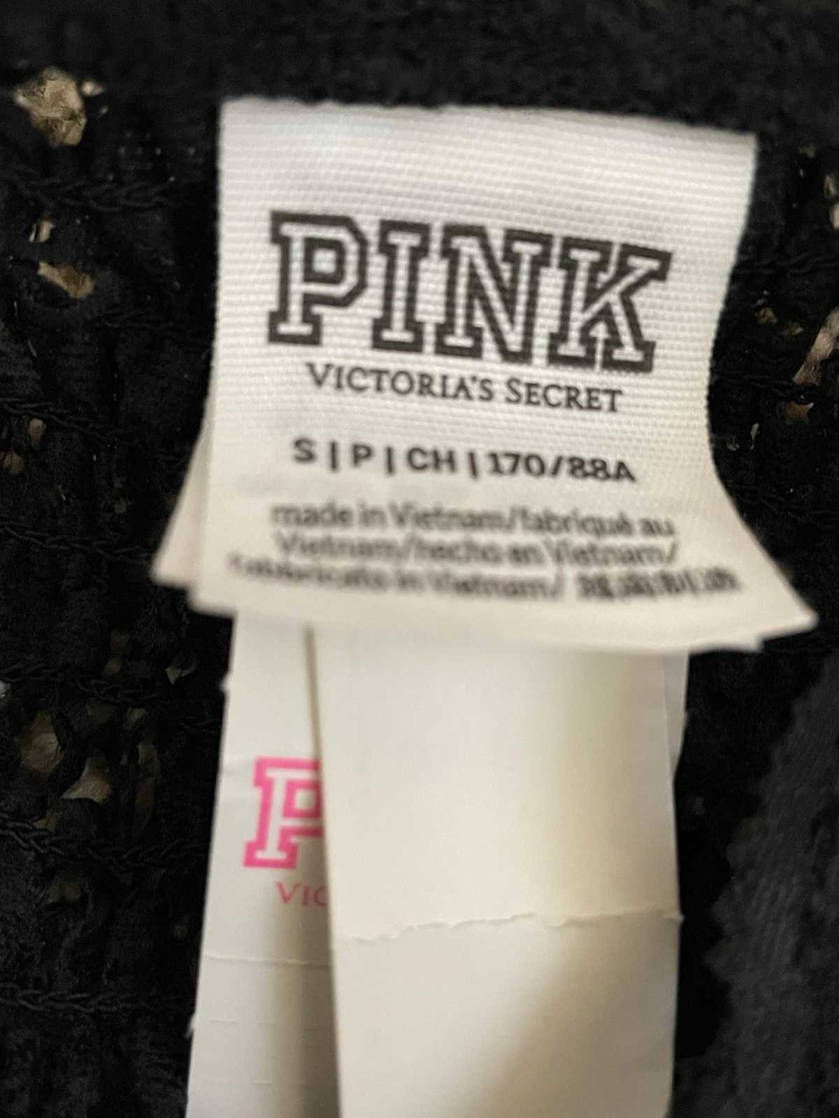 UNDERCOVER Vestito babydoll ROSA by Victoria’s Secret nero pizzo nuovo con etichetta taglia S